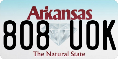 AR license plate 808UOK