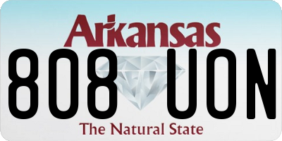 AR license plate 808UON