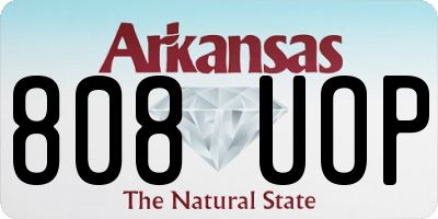 AR license plate 808UOP