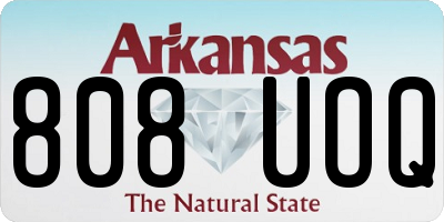 AR license plate 808UOQ