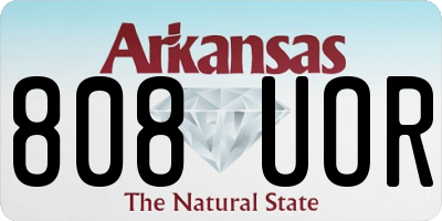 AR license plate 808UOR