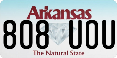 AR license plate 808UOU