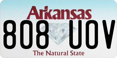 AR license plate 808UOV