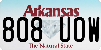 AR license plate 808UOW
