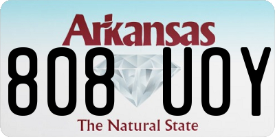 AR license plate 808UOY