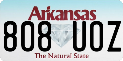 AR license plate 808UOZ