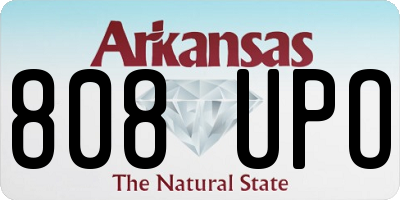 AR license plate 808UPO
