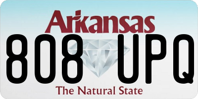 AR license plate 808UPQ