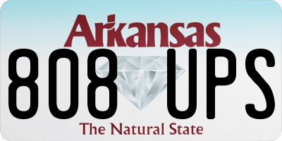 AR license plate 808UPS