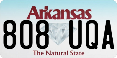 AR license plate 808UQA