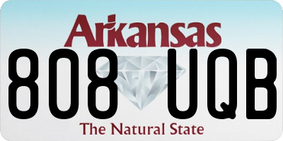 AR license plate 808UQB