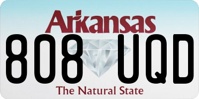 AR license plate 808UQD
