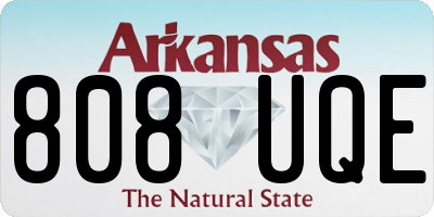 AR license plate 808UQE
