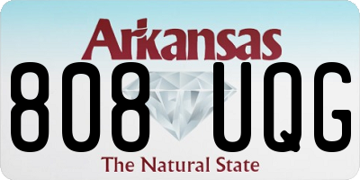 AR license plate 808UQG