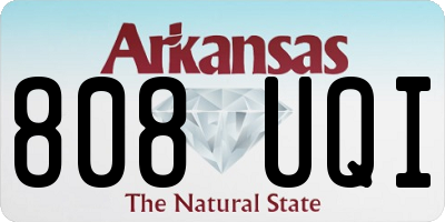 AR license plate 808UQI