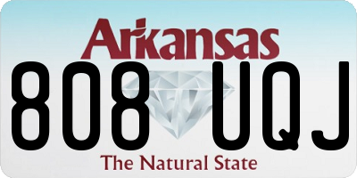AR license plate 808UQJ