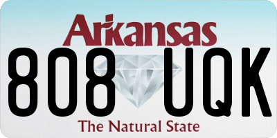 AR license plate 808UQK