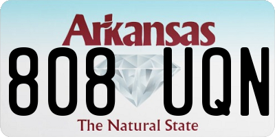 AR license plate 808UQN