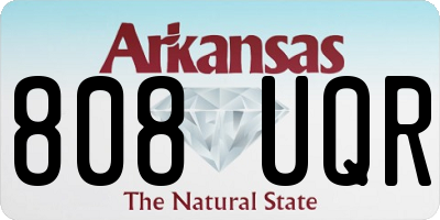 AR license plate 808UQR