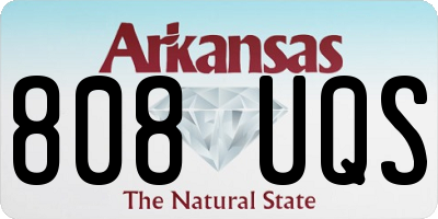 AR license plate 808UQS