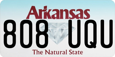 AR license plate 808UQU