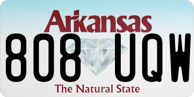 AR license plate 808UQW