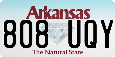 AR license plate 808UQY