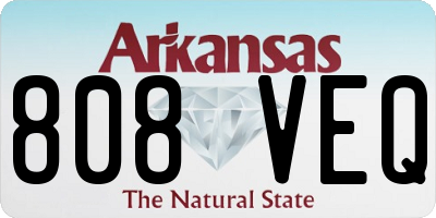 AR license plate 808VEQ