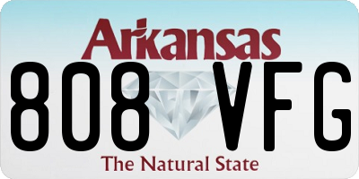 AR license plate 808VFG