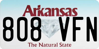 AR license plate 808VFN