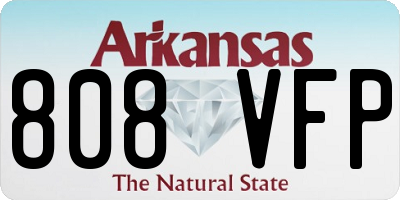 AR license plate 808VFP