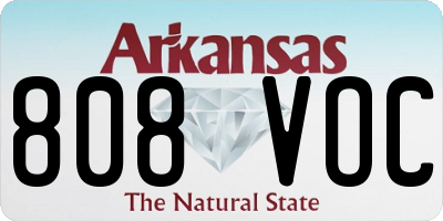 AR license plate 808VOC