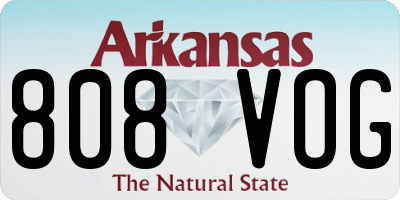 AR license plate 808VOG