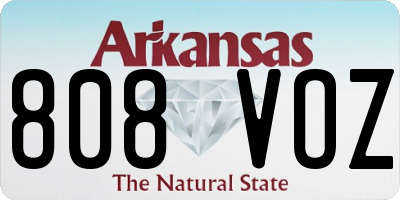 AR license plate 808VOZ