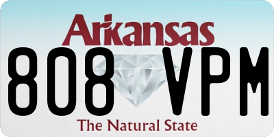 AR license plate 808VPM