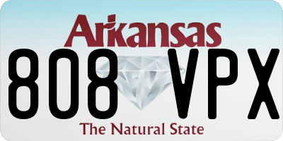AR license plate 808VPX
