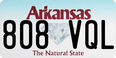 AR license plate 808VQL