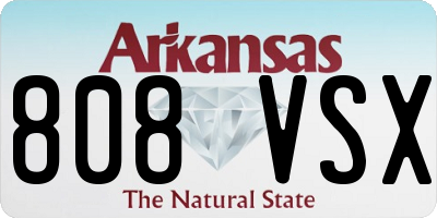 AR license plate 808VSX