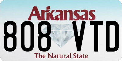 AR license plate 808VTD