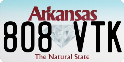 AR license plate 808VTK