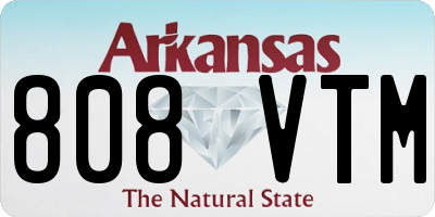 AR license plate 808VTM