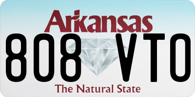 AR license plate 808VTO