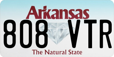 AR license plate 808VTR