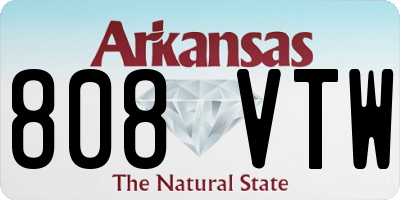 AR license plate 808VTW