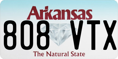 AR license plate 808VTX