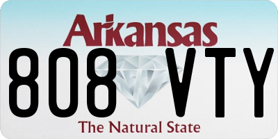 AR license plate 808VTY