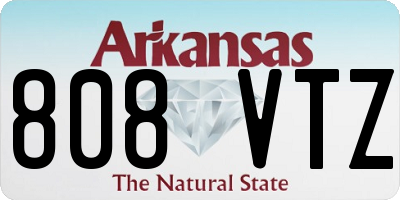 AR license plate 808VTZ