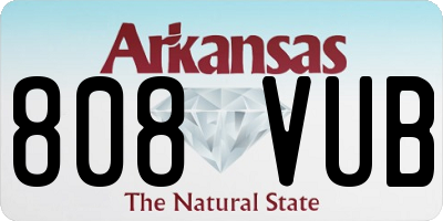 AR license plate 808VUB