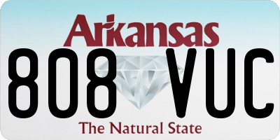 AR license plate 808VUC