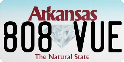AR license plate 808VUE